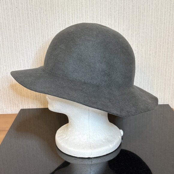 Yellow 108 Fedora Medium 100% Wool Floppy Autumn Hat Unisex USA Made Reclaimed - Picture 3 of 11